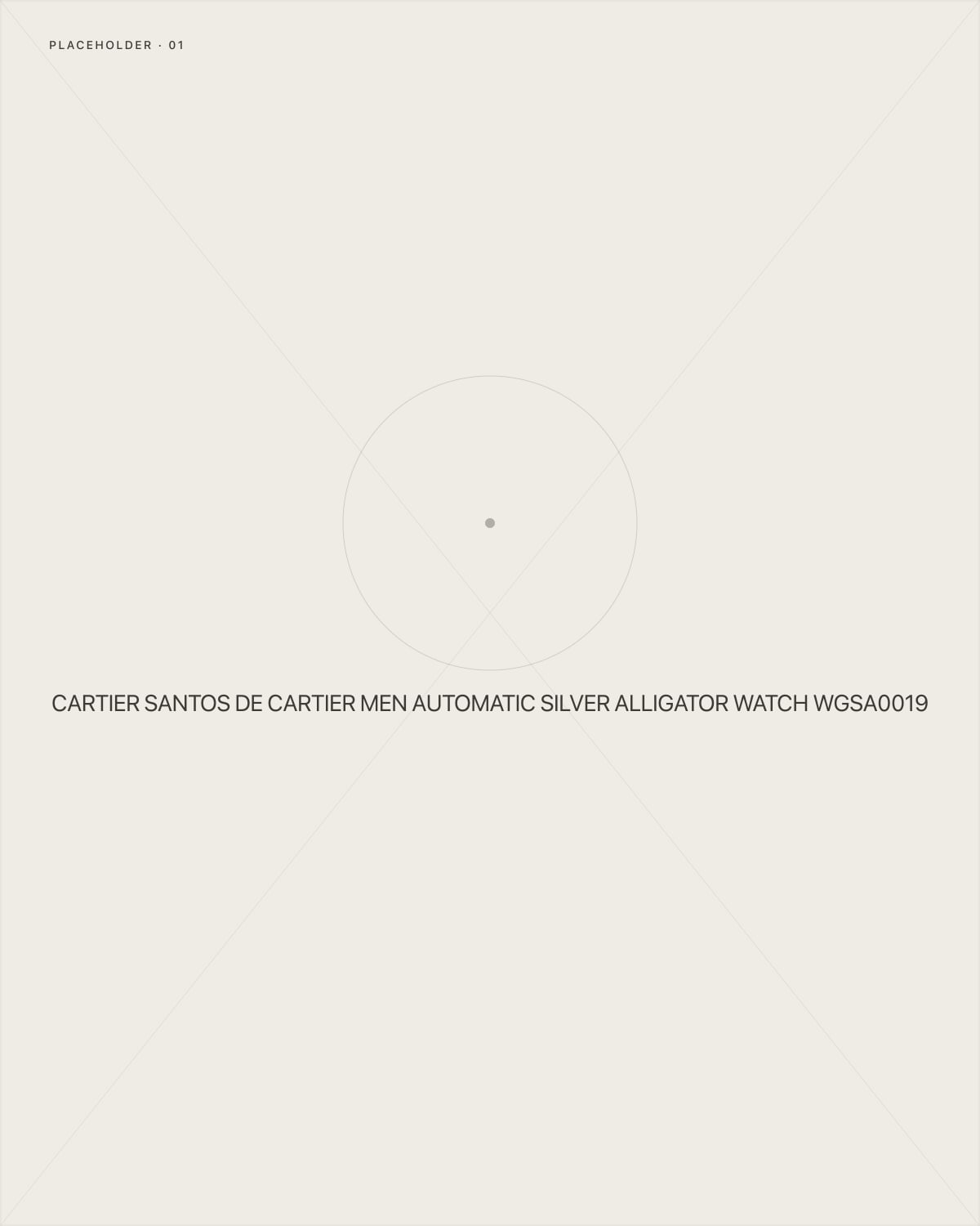Cartier Santos de Cartier Men Automatic Silver Alligator Watch WGSA0019