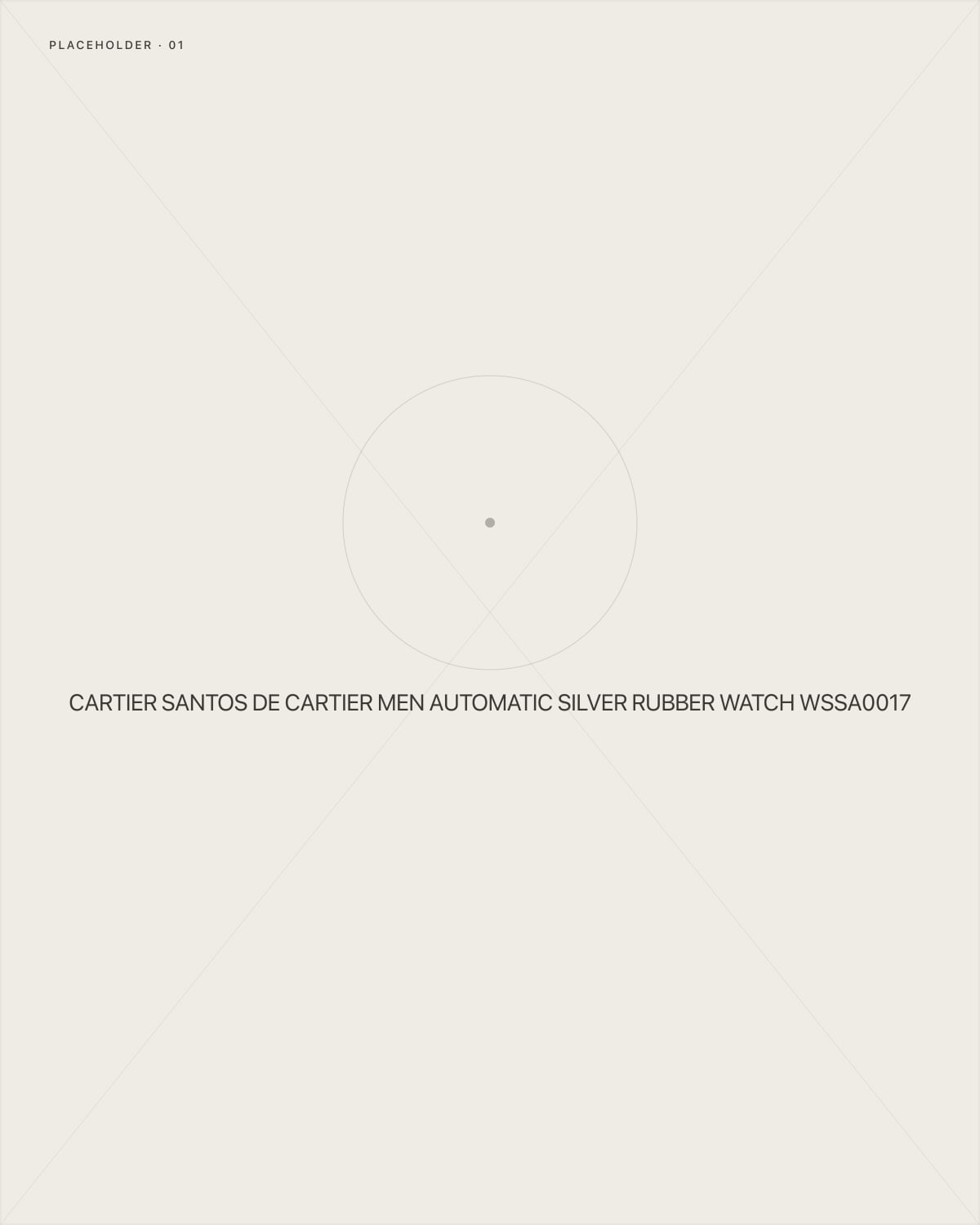 Cartier Santos de Cartier Men Automatic Silver Rubber Watch WSSA0017